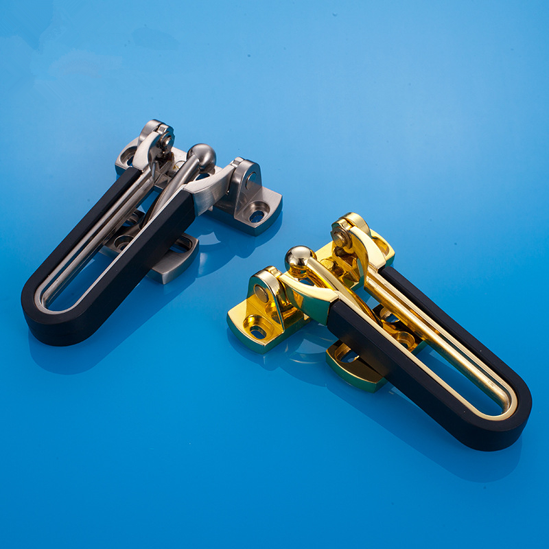 防盗扣 锌合金加厚门搭扣 拉丝不锈钢链扣 酒店客房安全门扣